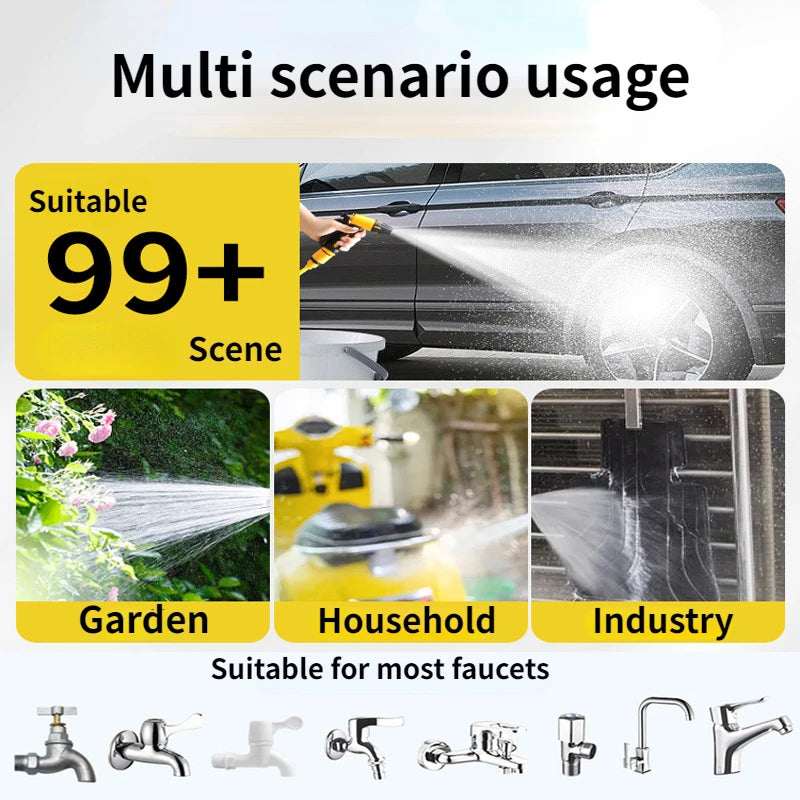 10-30 Meter Telescopic Water Pipe with High-pressure Nozzle Car Washing Tool