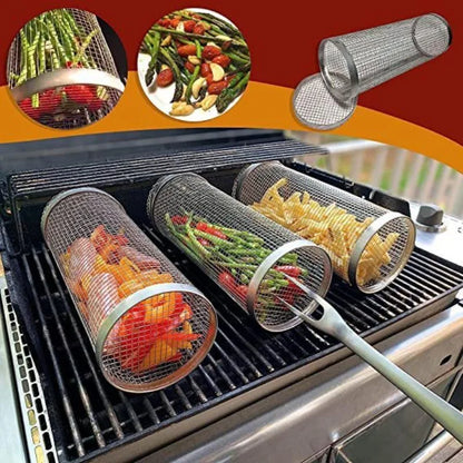 Stainless Steel Rolling Barbecue Cage