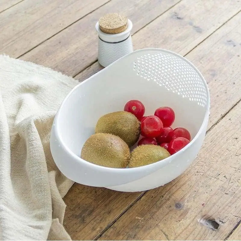 Plastic Colander Kitchen Drain Basket with Handles