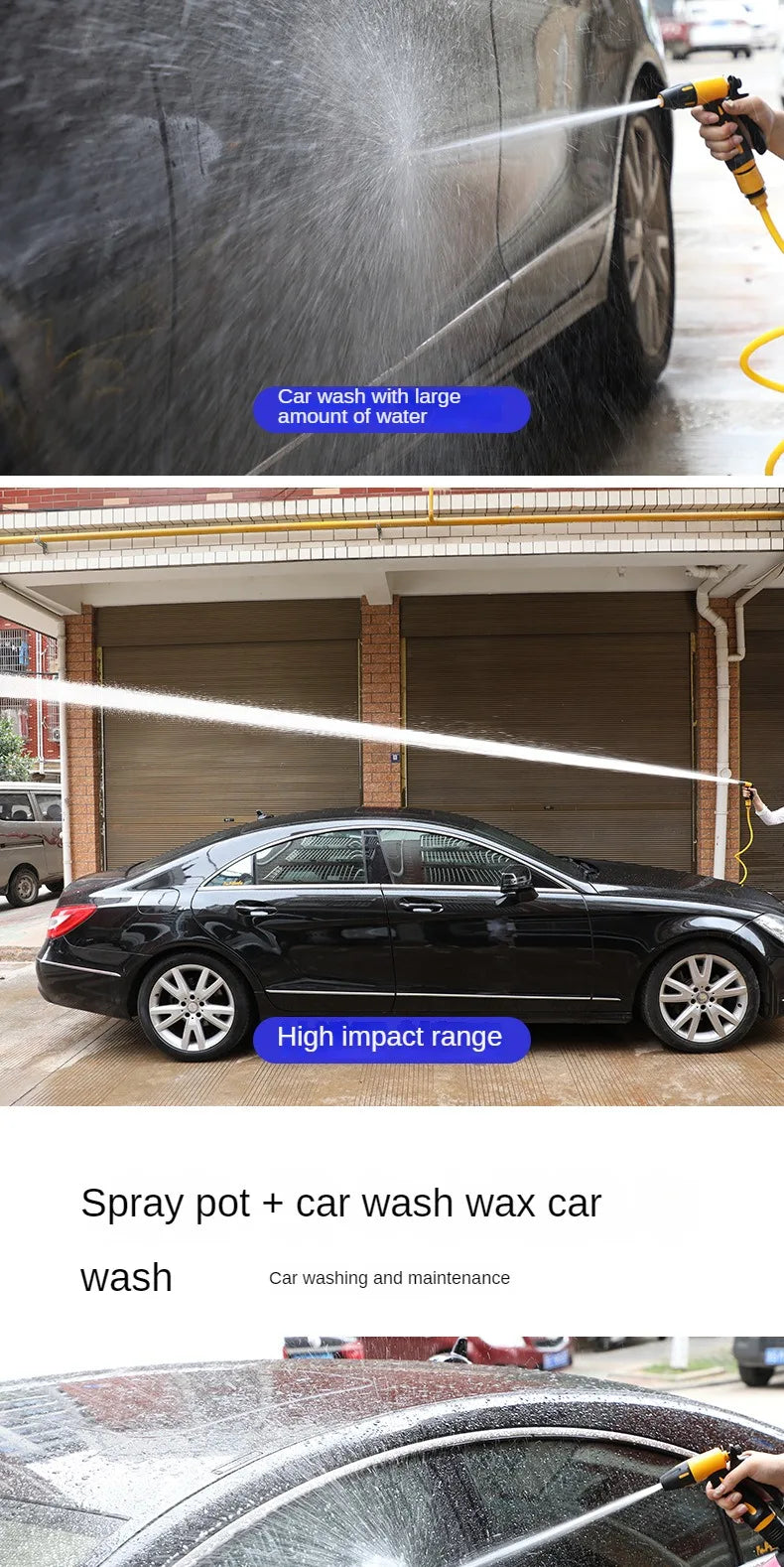 10-30 Meter Telescopic Water Pipe with High-pressure Nozzle Car Washing Tool