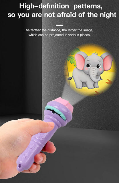 Cute Cartoon Creativity Toy Torch Lamp Flashlight Projector Toy