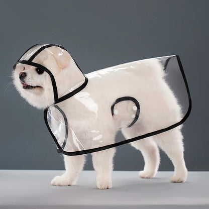 Transparent Plastic Puppy Rain Poncho Rainwear