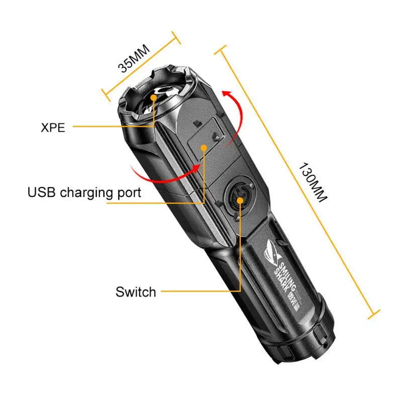 100000 Lumens Tactical Flashlight