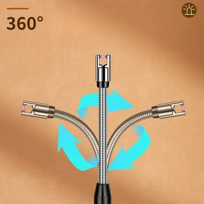 360° Use Long Hose Electric USB Arc Lighter Home Candle Kitchen Gas