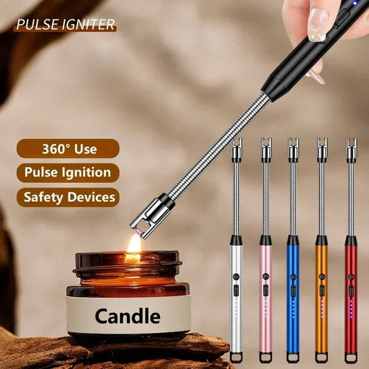 360° Use Long Hose Electric USB Arc Lighter Home Candle Kitchen Gas