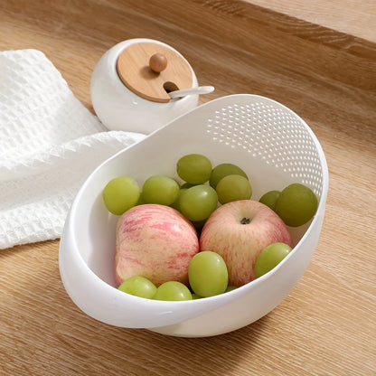 Plastic Colander Kitchen Drain Basket with Handles