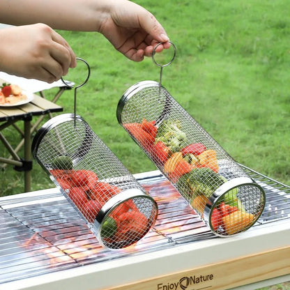 Stainless Steel Rolling Barbecue Cage