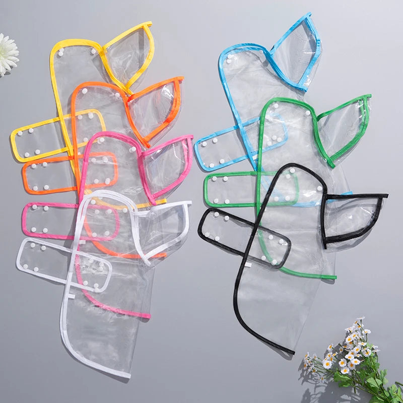 Transparent Plastic Puppy Rain Poncho Rainwear