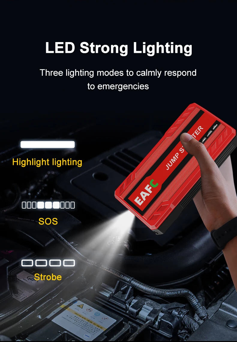 Peak Current 600A Car Jump Starter Power Bank 12V Portable Car Battery Booster Charger Starting Device Petrol Diesel Car Starter